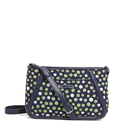 Vera Bradley Women's Trimmed Trapeze Crossbody Lucky Dots Cross Body