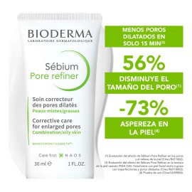 Bioderma Sébium Pore Refiner Corrector de Poros 30 ml - Control de Brillo para Piel Mixta a Grasa