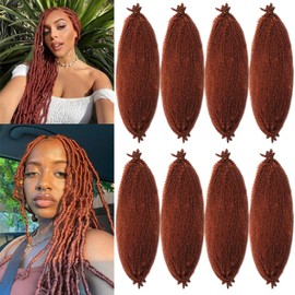 ROURUNFASI 350 Springy Afro Twist Hair 22 Inches Pre-separated Marley Twist Braiding Hair 8 Packs Pre-fluffed Spring Crochet Twist Hair For Soft Locs