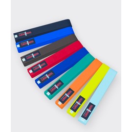 Karate color belts Martial arts grading belts Cotton Judo, Karate, BJJ, Taekwondo belts (Blue, 240cm kids)