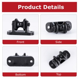 20 Pcs Electric Fence Wood Post Roller Insulators, Plastic Screw in Corner Insulators, Black