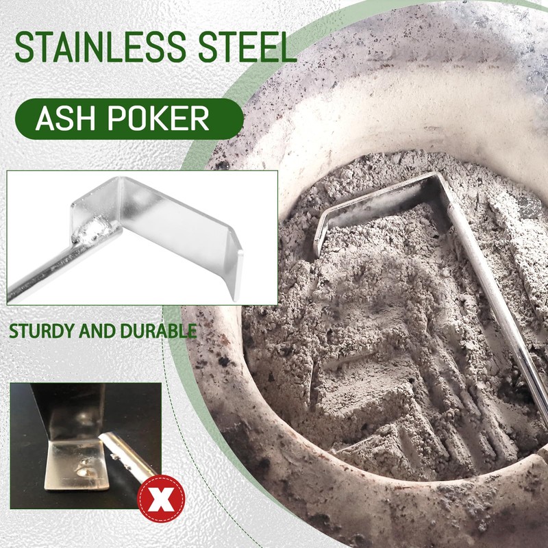 KAMaster 18” Ash Tool Large Ash Poker Big Green Egg
