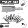 STCRERAG 12 Pcs Magnetic Hexagon Socket, 6-19mm Nut Setter Driver