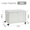 Rolling Storage Basket with Lid, 47.6 Gallon (180L) Storage Bin