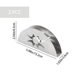 2 Pcs Napkin Holders Stainless Steel Tissue Dispensers Minimalistic Napkin Stands for Kitchen Countertops Dinner Tables