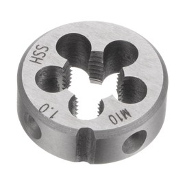 uxcell Round Threading Dies, Metric M10 x 1 Thread (Right Hand), High Speed Steel (HSS) Screw Cutting Die Repair Tool