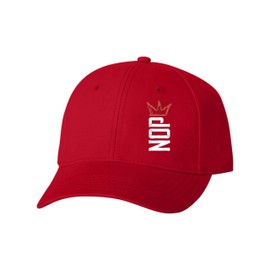 One Size Red Baseball Nope Crown No Kings Left Panel Embroidered Dad Hat Structured Cap