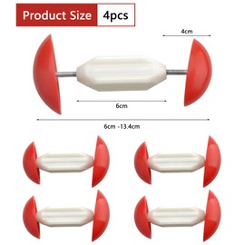 HENGBIRD 4 PCS Shoe Stretcher, Adjustable Shoe Stretchers for Men & Women, Red Shoe Stretchers Shaper Expander, Width Extender - Mini Shoe Trees for Perfect Fit and Comfort