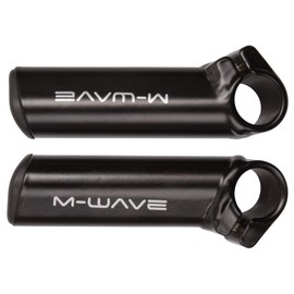 M-Wave Bar Ends Aluminium Short, Black, One Size