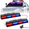 Emergency Dash Strobe Lights 2x16.8 Inch Red Blue 48W 48