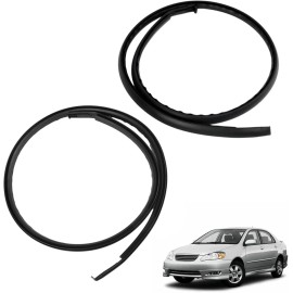 Unbranded 2Pcs Black Roof Strip Trim Molding Sealant Kit For 2003-2007 2008 Toyota Corolla