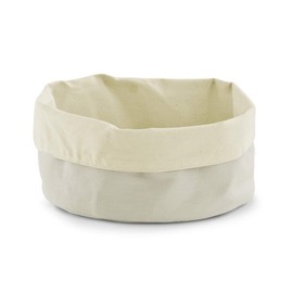 Zeller Bread Basket 20x12cm in Grey/créme, Fabric Crème, 20 x 12 x 10 cm