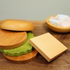 Hamburger Coaster Set Heat Insulation Cute Exquisite Wood Drink Coasters