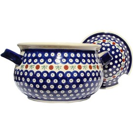 Polish Pottery Soup Tureen From Zaklady Ceramiczne Boleslawiec 1004-41 Nature Pattern, 13.4 Cups