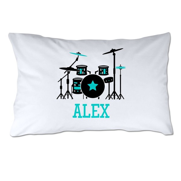 Pattern Pop Personalized Drum Set Pillowcase