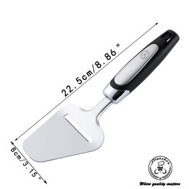Starchef Cheese Butter Slicer Scraper Server,Sharp Blade,Anti-Slip Handle,Stainless Steel,Black