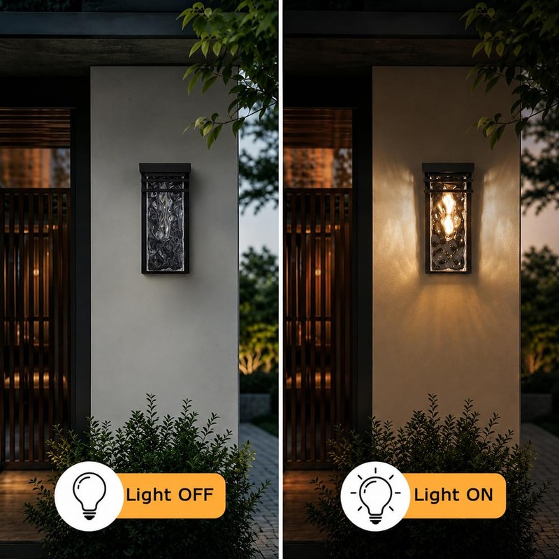 AXOTEXE Modern Outdoor Wall Sconce Exterior Porch Light Fixture for