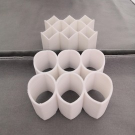 Square Circle Squarcle Optical Illusion 3D Printed Ambiguous Cylinder, White