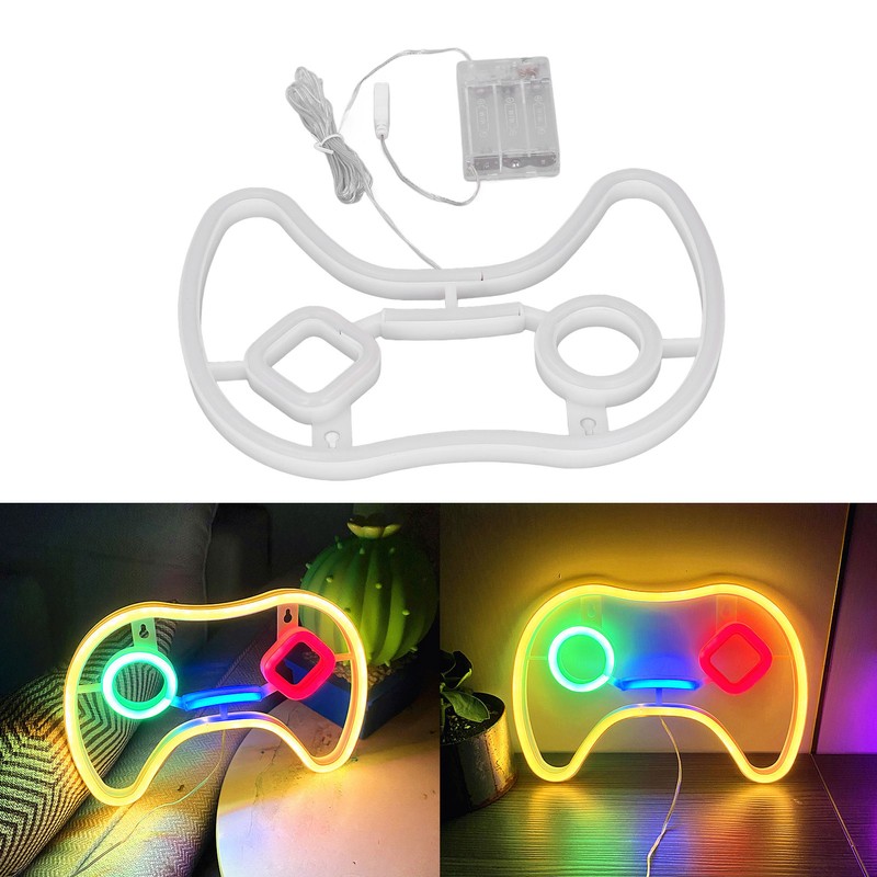 LED Neon Sign Game Controller Shaped 11inx7.5in LED Safe PVC