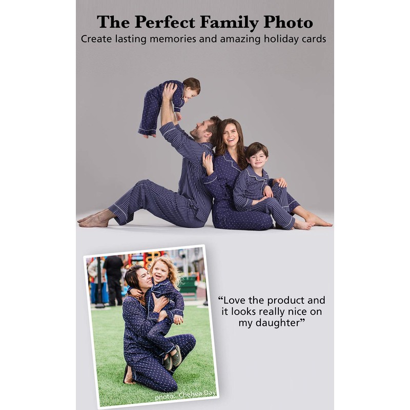 PajamaGram Family Pajamas Ultra Soft - Family Matching Pajamas, Navy,