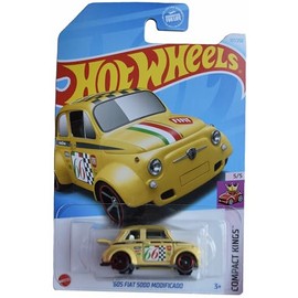 Matchbox Hot Wheels '60s Fiat 500D Modificado, Compact Kings 5/5 [Yellow] 117/250, 30782