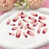 24Pcs Press on Nails Long Square Fake Nails with Red
