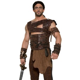 Forum Men's Medieval Fantasy Costume Armor and Belt, Brown, One Size