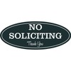 Oval No Soliciting Sign (Black) - L