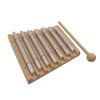 Soundspire 7-Tone Meditation Chime with Black Mallet, Solid Wood Percussion