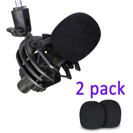 SM58 Pop Filter - Foam Windscreen Microphone Cover for Shure SM58 SM58-LC Ball Type Mic to Reduce Plosive Wind Noises by YOUSHARES (2 Pack）
