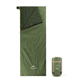 Naturehike Sleeping Bag, Blanket Sleeping Bag for Adults and Children, Lightweight, Waterproof, Camping, Summer Sleeping Bag (Green XL)