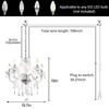 PAPAYA Plug-in 5 Light Crystal Hanging Pendant Lights Acrylic Chandelier