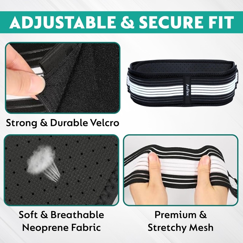 AuFlex Sciatica Belt for Women & Men – Adjustable Neoprene