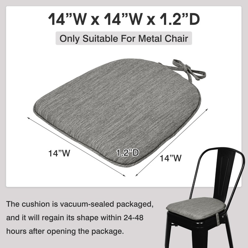 baibu Set of 4 Super Soft Metal Dining Chair Pads