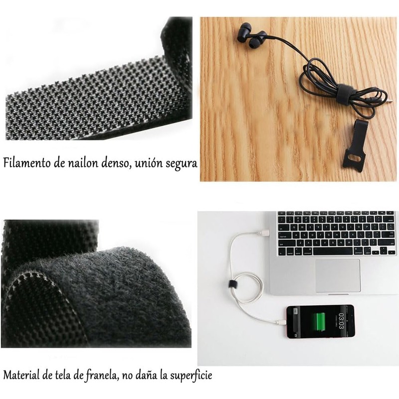 Lumbor37 Clips Organizador de Cables Autoadhesivo, 50 Piezas Clips Adhesivos