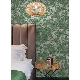 Egypt Sherrod 216-in by 20.5-in Green Cassava Palm Peel & Stick Wallpaper