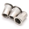 50-Pack 1/4-20 Stainless Steel Rivet Nuts with Knurled Body, 304