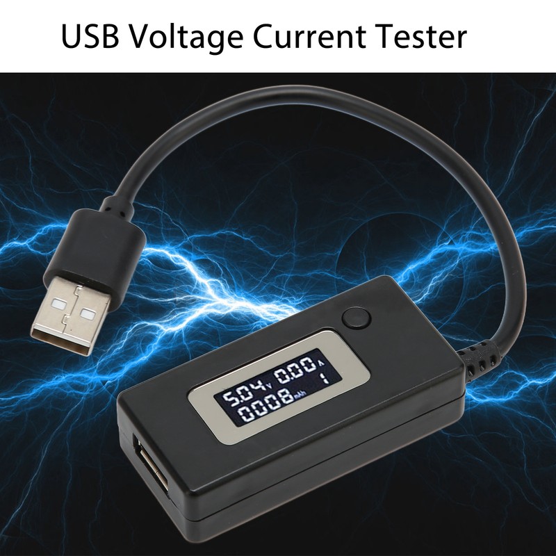 USB Voltage Current Tester LCD Display 50mA‑3500mA USB Multimeter 3‑15V
