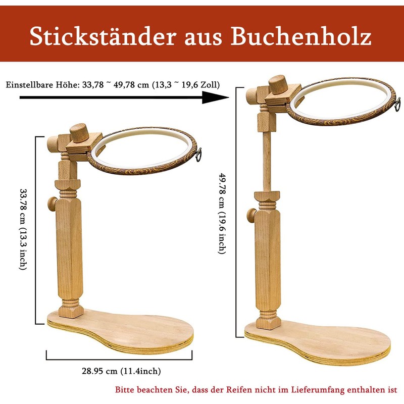 guofa Cross Stitch Stand, Embroidery Stand for Table, Embroidery Hoop