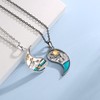 JFASHOP Yin Yang Necklace 925 Sterling Silver Taichi Pair BFF