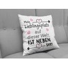 Love Cushion with Slogan “Mein Lieblingsplatz auf Dieser Welt, ist