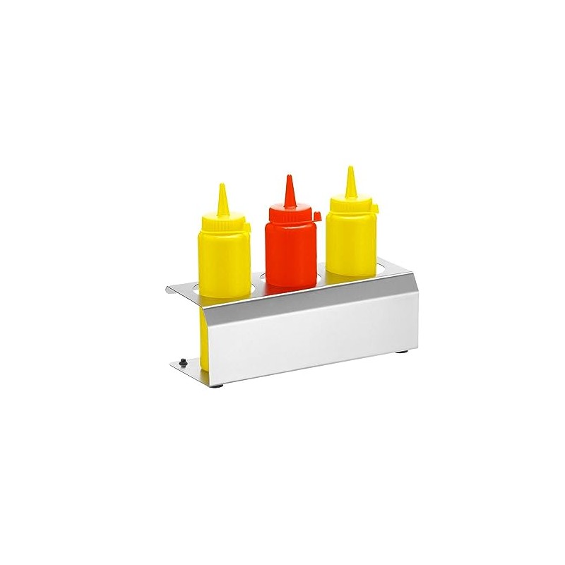 HENDI Sauce Bottle Holder, 3 Cut-Outs, for HENDI Dispenser Bottles,