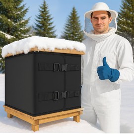 79" x 20" Bee Hive Wrap for Winter, 600D Oxford Insulated Cover – Warm, Windproof & Waterproof Beehive Insulation Wrap with Thermal Protection – Reusable Beekeeping Supplies