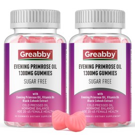 Evening Primrose Oil for Women, 1300mg, PMS Relief Supplements, 120 count