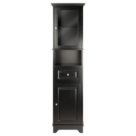 Winsome Wood Alps Tall Cabinet with Glass Door and Drawer