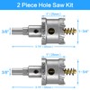 TCT Hole Saw Set, 2-Pack of 1-3/4" (45mm) Heavy Duty