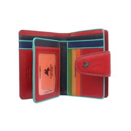 Visconti Spectrum Collection Leather Poppy Purse with Tab Closure & RFID Blocking SP31 Red