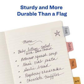 Avery Mini Ultra Tabs, 1" x 1.5", 2-Side Writable, Assorted Metallic Colors, 40 Repositionable Tabs (74785)