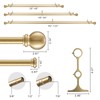 Double Curtain Rod for Windows 48 to 84 inch