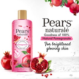 Pears Naturalé Body Wash For Brighter and Glowing Skin, Moisturising & Refreshing - Pomegranate, Pack of 3 (3 x 250 ml)